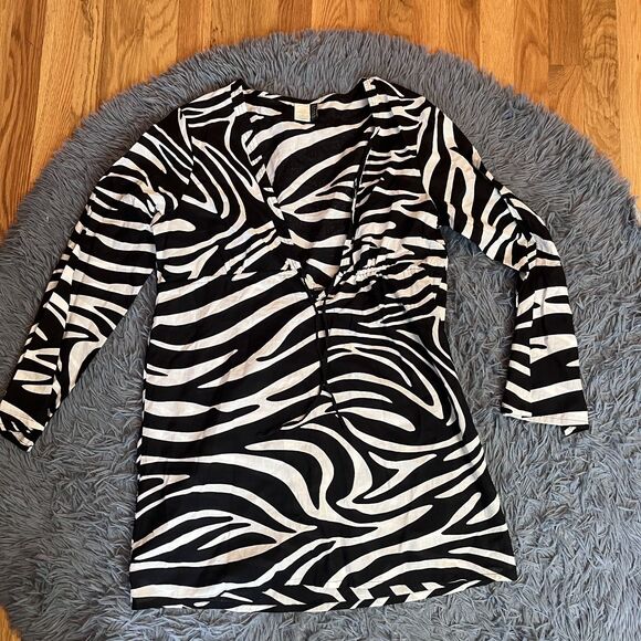 Lauren Ralph Lauren Other - Lauren Ralph Lauren Black White Swimsuit Coverup Cotton Size L